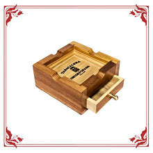 Wooden Ashtray with Drawer
